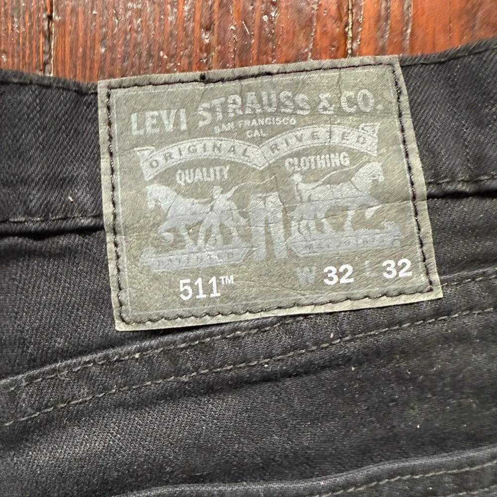 Levis 511 Jeans Mens 32x32 Black Slim Fit Stretch Denim Goth‎ Biker Punk